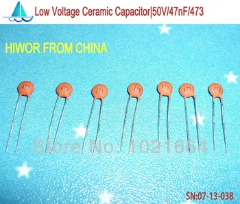 (1000 бр./лот) (Керамични кондензатори|ниско напрежение) 50V 47nF 473, Низковольтный керамичен диск кондензатор, TOLLE.10%